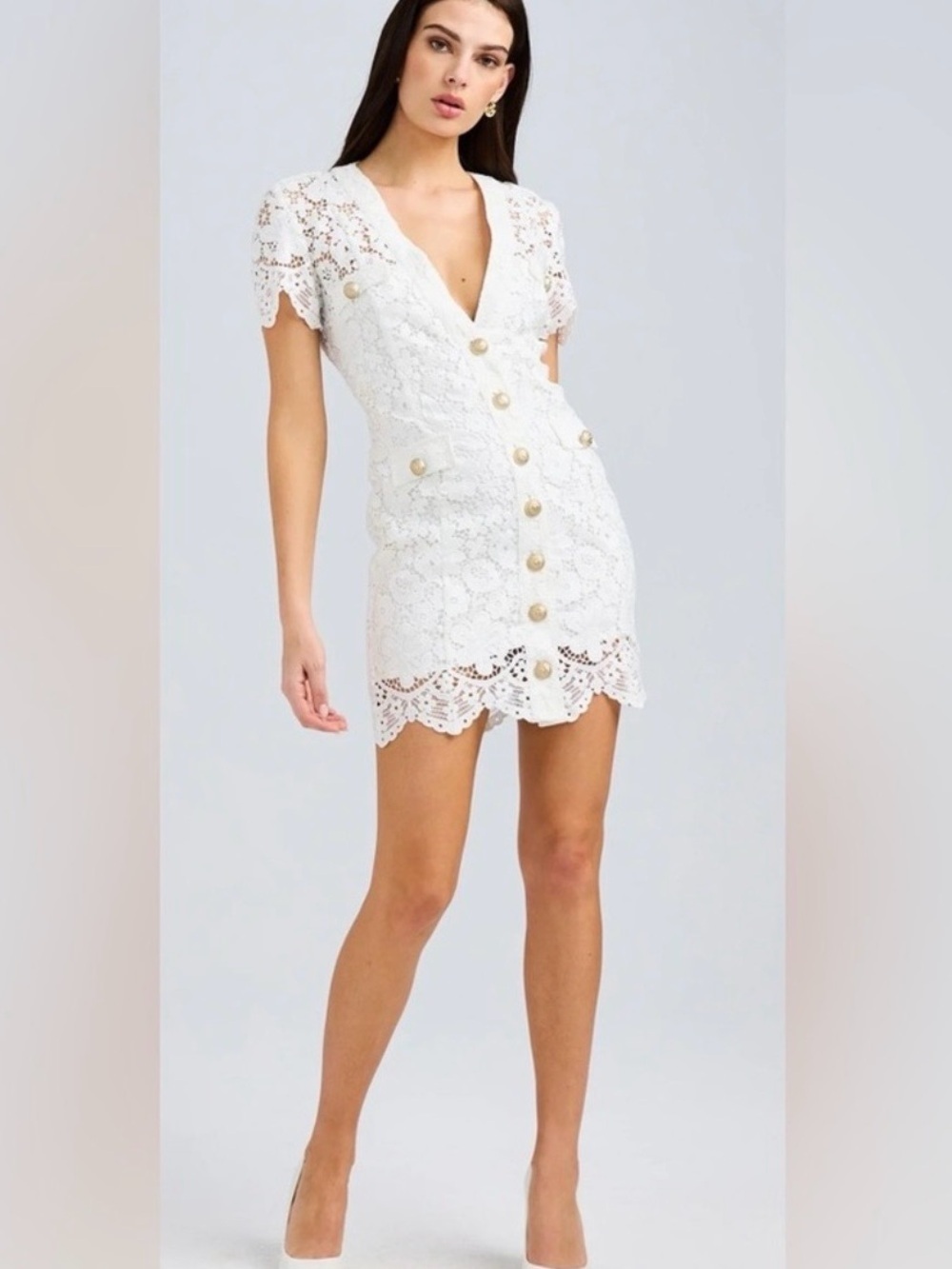 Generation love Anne Lace mini Sheath Dress womens size xl cottagecore NWT - Picture 2 of 16